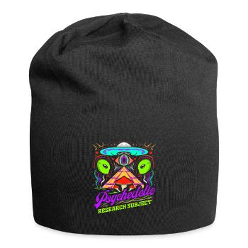 Illuminati Pyramid Alien - Psychedelic Research - Jersey-Beanie - Schwarz - Vorne