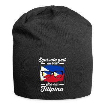 Filipino Philippinisches Philippinen - Jersey-Beanie - Schwarz - Vorne