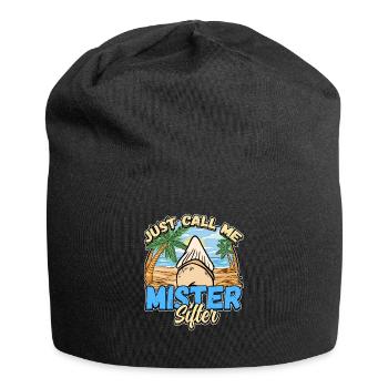 Fossil Tooth Collector Design for a Shark Fossil - Jersey Beanie - black - Front