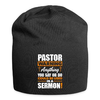 Pastor Appreciation Clergy Preacher Christian - Jersey Beanie - black - Front