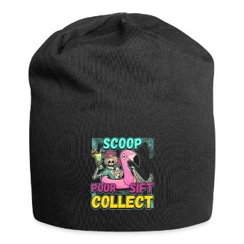 Fossil Tooth Collector Design for a Shark Fossil - Jersey-Beanie - Schwarz - Vorne
