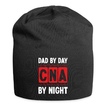 Quart de nuit AIIC Papa infirmière auxiliaire Papa de nuit Papa - Bonnet en jersey - noir - Devant