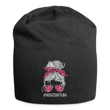 Night Shift CNA Nursing Assistant Leo Nurse - Jersey Beanie - black - Front