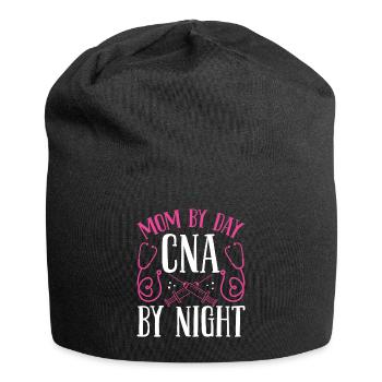 Night Shift CNA Mom by Day Nursing Assistant Night - Jersey Beanie - black - Front