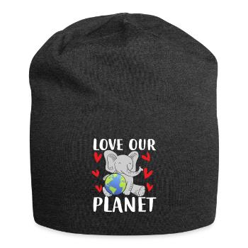 Love Our Planet Elephant Earth - Jersey-Beanie - Anthrazit - Vorne