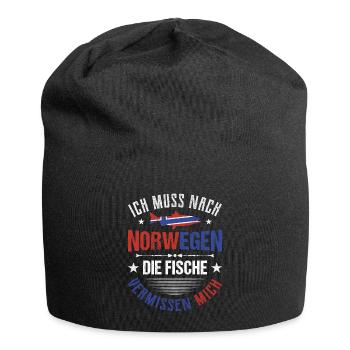 Angeln in Norwegen Angeltour Norwegen - Jersey-Beanie - Schwarz - Vorne