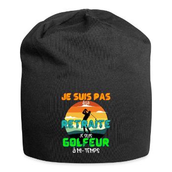 Cadeau Humour Golf Retraite Homme Golfeur - Bonnet en jersey - noir - Devant