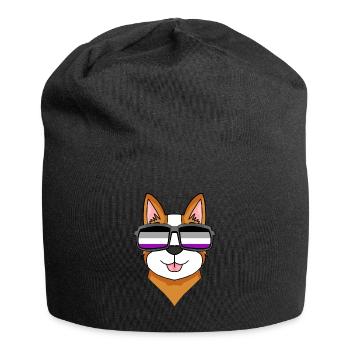 Asexuel Lgbt Allemand Gallois Corgi Pembroke - Bonnet en jersey - noir - Devant