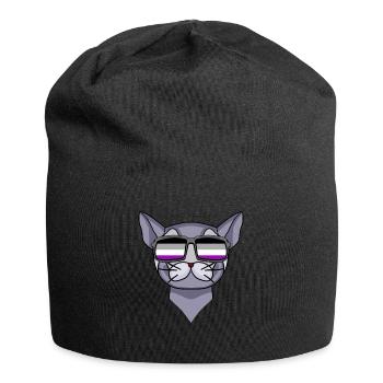 Asexuel Lgbt British Shorthair Cat Asexualité - Bonnet en jersey - noir - Devant
