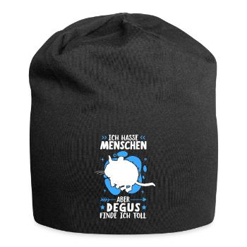 Degus finde ich toll Nagetier Chile Degu - Jersey-Beanie - Schwarz - Vorne