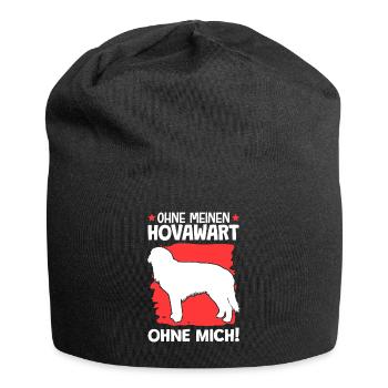 Ohne Hovawart ohne mich deutscher Bauernhund - Jersey-Beanie - Schwarz - Vorne