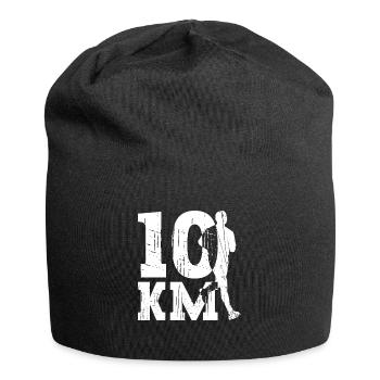 10 km - 10 km de course à pied entraînement jogging coureurs - Bonnet en jersey - noir - Devant
