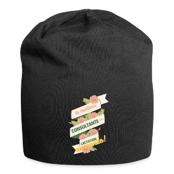 Lactation consultant breastfeeding support IBCLC - Jersey Beanie - black - Front