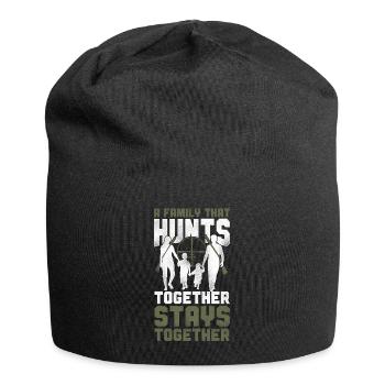 Famille de chasseurs de cerfs Buck - Bonnet en jersey - noir - Devant