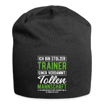 Ich bin stolzer Trainer einer verdammt tollen Mann - Jersey-Beanie - Schwarz - Vorne