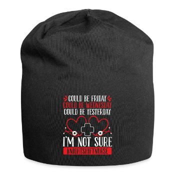Night Shift Nurse RN CNA Nursing Essentials - Jersey Beanie - black - Front