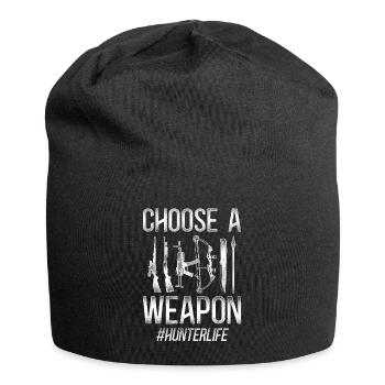 Buck Deer Hunting Hunter Vintage - Jersey-Beanie - Schwarz - Vorne