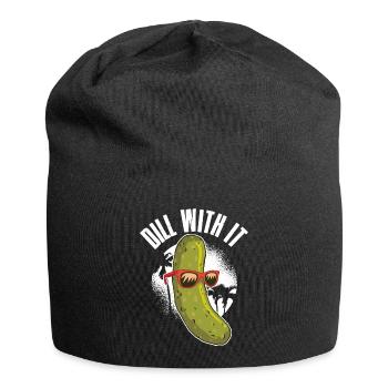 Dill With It Gurke Geschenk - Jersey-Beanie - Schwarz - Vorne