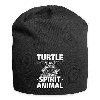 Turtle Is My Spirit Animal – mignon - Bonnet en jersey - noir - Devant