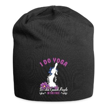 Relax Yoga Zen Mandala Méditer Drôle Punch Yoga - Bonnet en jersey - noir - Devant