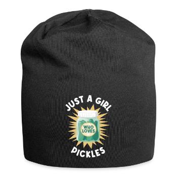 Just A Girl Who Loves Pickles Gurke Geschenk - Jersey-Beanie - Schwarz - Vorne