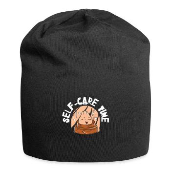 Dim Sums Asiatisches Essen Selbstfürsorge - Jersey-Beanie - Schwarz - Vorne