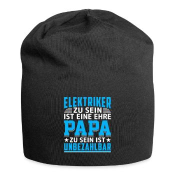 Papa Elektriker Elektroniker Geschenk - Jersey-Beanie - Schwarz - Vorne