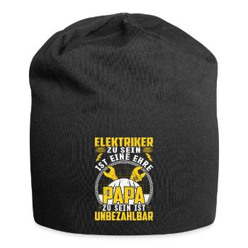 Papa Vatertag Elektriker Elektroniker - Jersey-Beanie - Schwarz - Vorne