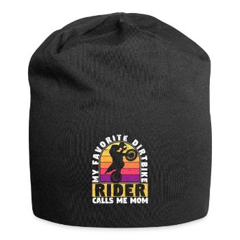 Motocross Mum My Favorite Dirt Bike Rider - Jersey Beanie - black - Front