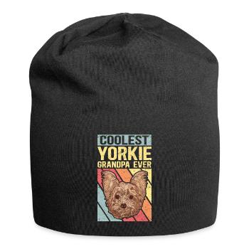 Yorkie Grandpa Yorkshire Terrier Dog Cadeau - Bonnet en jersey - noir - Devant