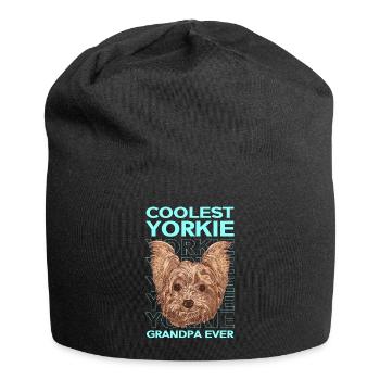 Yorkie Grandpa Dogs Yorkshire Terrier Cadeau - Bonnet en jersey - noir - Devant