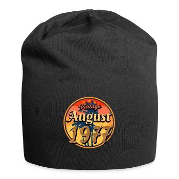 Baujahr 1977 Im August - Jersey-Beanie - Schwarz - Vorne