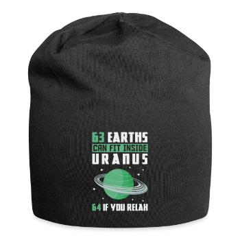 63 Earths Can Fit Inside Uranus - Jersey-Beanie - Schwarz - Vorne