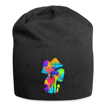 Cueillette de champignons colorées Party - Bonnet en jersey - noir - Devant