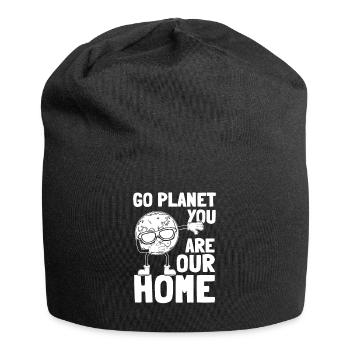 Dabbing Planet Go Planet You are our home - Jersey Beanie - black - Front