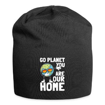Planet Dabbing Go Planet You are our home - Jersey Beanie - black - Front