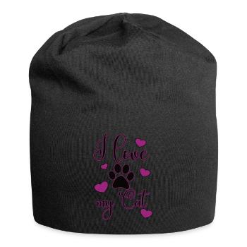 J’adore mon chat - Bonnet en jersey - noir - Devant
