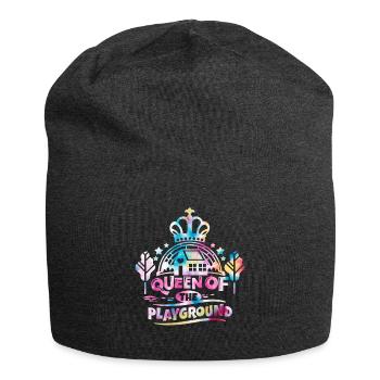 Königin des Spielplatzes Zurück zur Schule - Jersey-Beanie - Anthrazit - Vorne