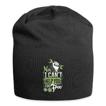 No, I'm not helping you for free - Jersey Beanie - black - Front