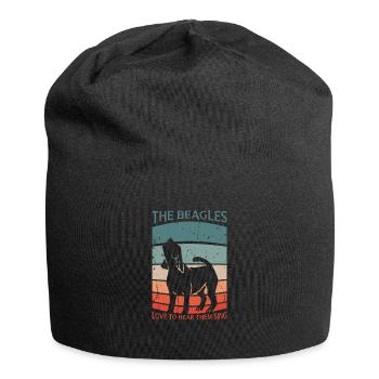 Les Beagles adorent les entendre chanter - beagle dog - Bonnet en jersey - noir - Devant