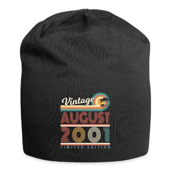 Mois de naissance Août 2001 - Bonnet en jersey - noir - Devant