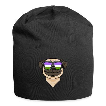 Genderqueer Chien Lgbt Carlin - Bonnet en jersey - noir - Devant