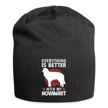 Everything better with Hovawart German farmer dog - Jersey Beanie - black - Front
