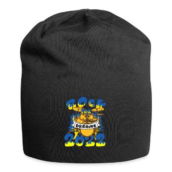 Rock For Ukraine 2022 Schlagzeug Instrument - Jersey-Beanie - Schwarz - Vorne