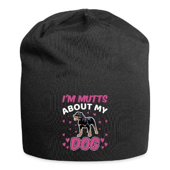 I Am Mutts About Dog Rottweiler Funny - Jersey Beanie - black - Front