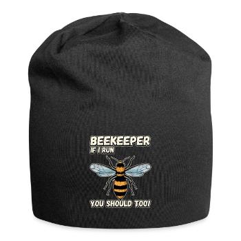 Apiculteur - si je cours, vous devriez aussi être drôle - Bonnet en jersey - noir - Devant