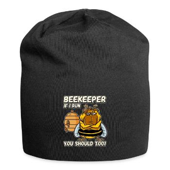Apiculteur - si je cours, vous devriez aussi être drôle - Bonnet en jersey - noir - Devant