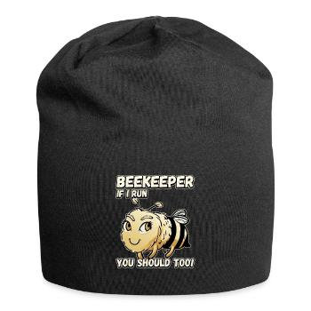 Apiculteur - si je cours, vous devriez aussi être drôle - Bonnet en jersey - noir - Devant