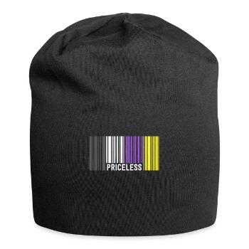 Priceless Gender Nonbinary Pride Barcode Discreet - Jersey Beanie - black - Front