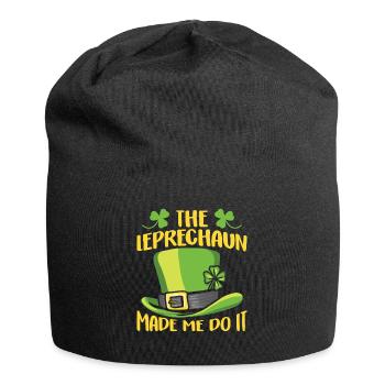Der Kobold Hat Mich Dazu Gezwungen Ire Leprechaun - Jersey-Beanie - Schwarz - Vorne